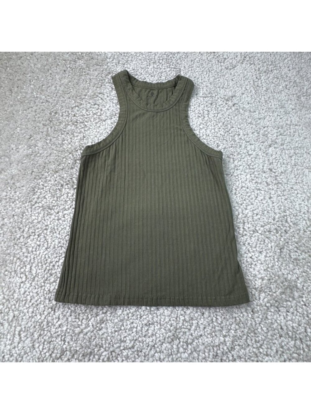 Free People Movement Ribbed Blissed Out Tank Khaki Green Womens Medium